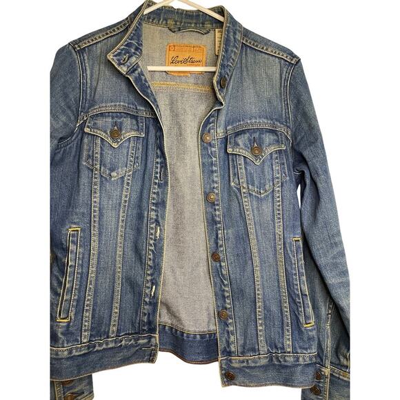 Vintage Levi Strauss Signature Medium Wash Denim Jacket Junior's Size Sm 3/5 - Picture 3 of 6
